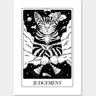 Judgement Tarot Card As A Very Judgemental Tabby Cat Posters and Art